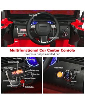 12V Kids Ride On Truck RC Car w/ LED Lights Music Trunk