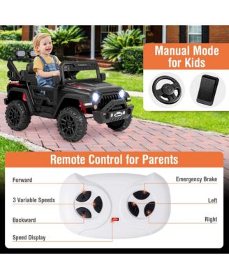 12V Kids Ride On Truck with 212V Motors Spring Suspension & Remote Control