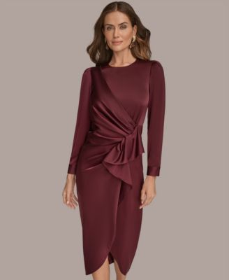 Women's Ruched Midi Dress