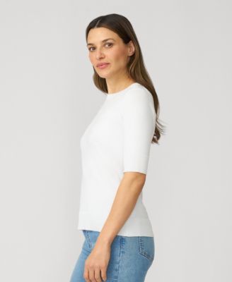 Women's Elbow Sleeve Crewneck Sweater
