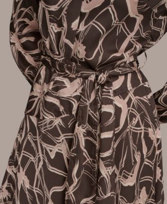 Women's V-Neck Printed Dress