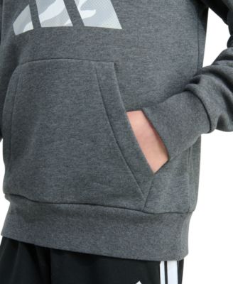 Big Boys' 8-20 Long Sleeve Hooded Graphic Heather Fleece Pullover