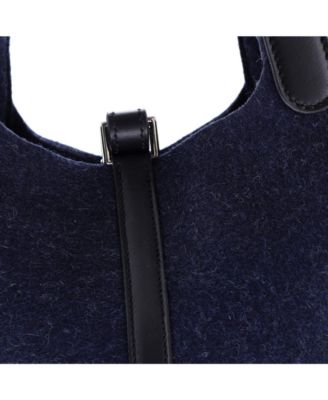 Pre-Owned HERMES PM Picotin Lock Bag Felt with Leather