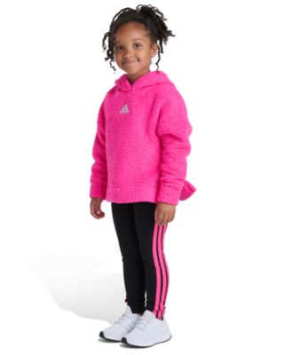 Toddler and Little Girls' 2T-7 Fleece Hoodie and Leggings, 2-Piece Set