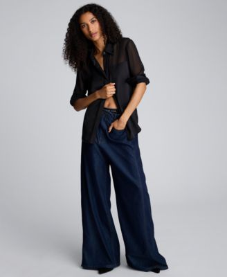 Women's' Button-Front Collar Neck Shirt