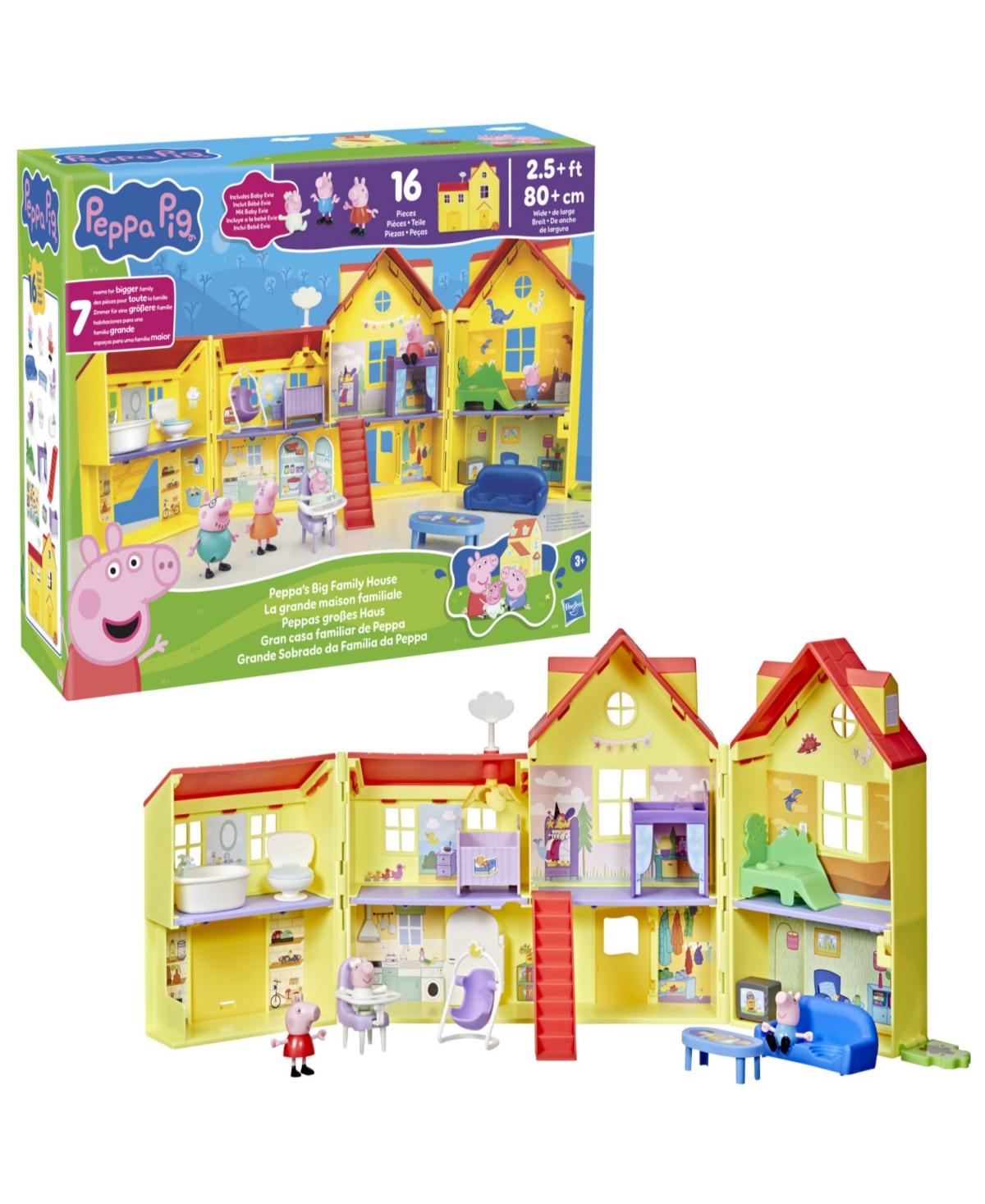 Peppa Pig Peppa's Big Family House Playset In Transparent