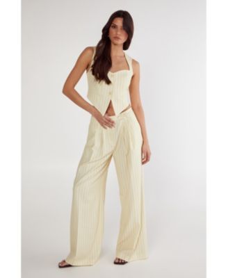 Women's Pinstripe Tailored Pants