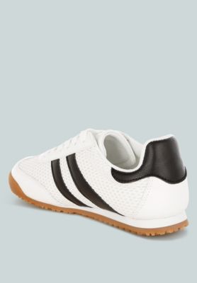 Womens Blaster Casual Striped Lace-Up Sneakers