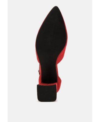 Womens Rozita Microfiber Block Heel Sandals