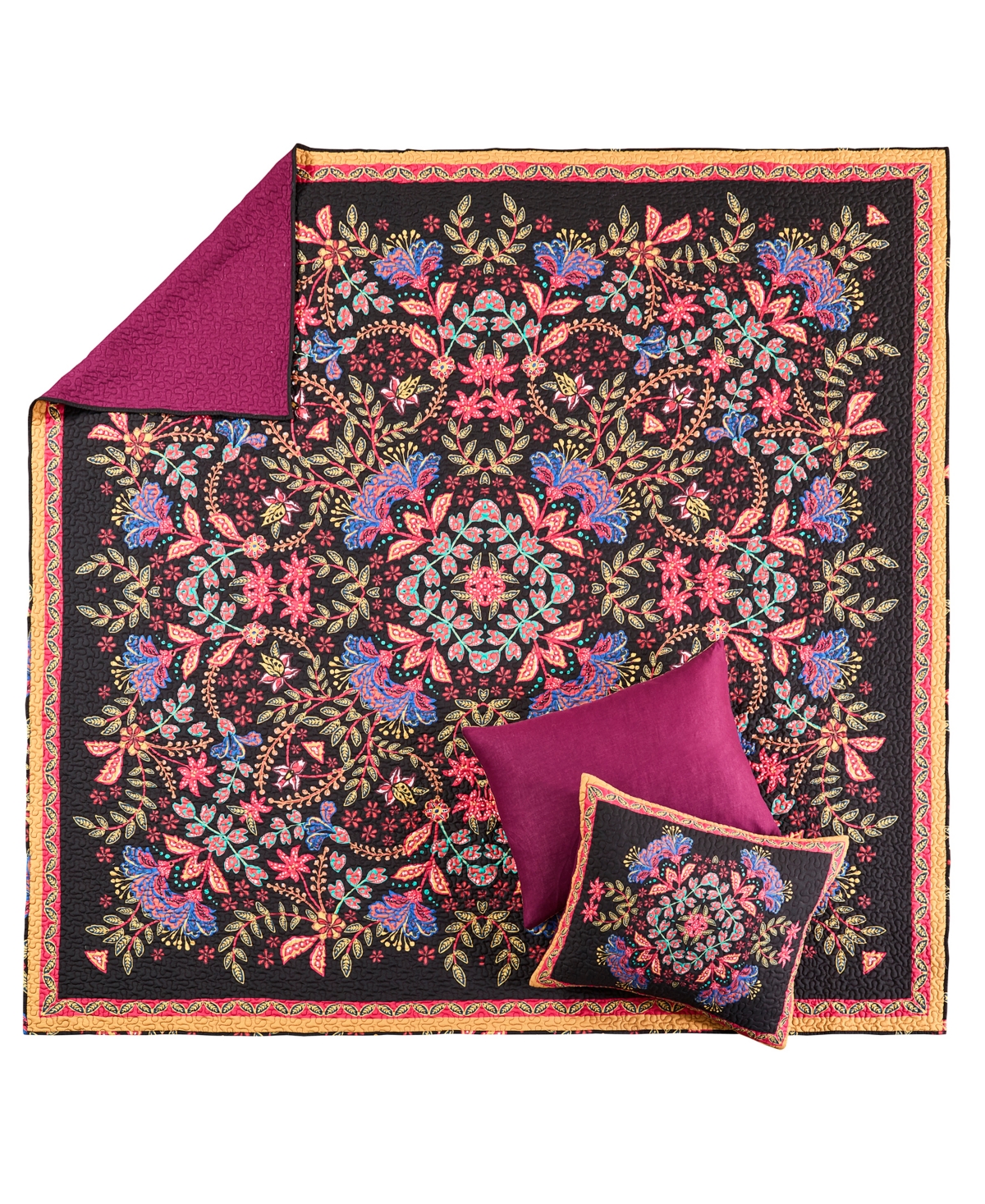 Greenland Home Fashions Jessa Vintage Boho 3-pc. Quilt Set, King In Multi