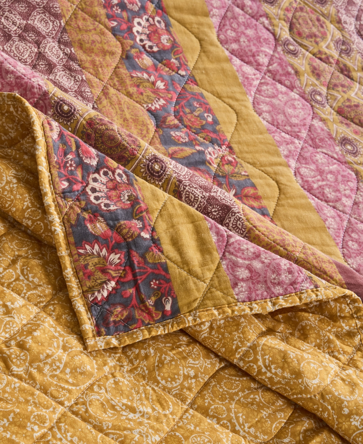 Greenland Home Fashions Marigold Vintage Boho 3-pc. Quilt Set, Full/queen In Brown
