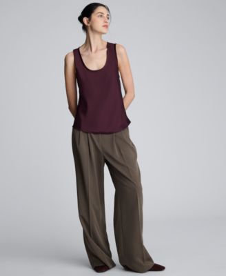 Women’s High Rise Pleated Wide-Leg Pant