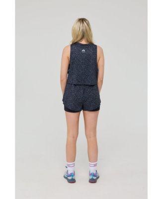 Women's Elite 2 in 1 Running Shorts - Black Leopard