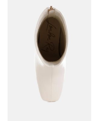 Womens Kostaka Patent Square Toe Ankle Boots