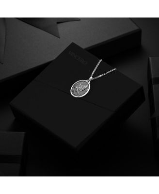 Mens Necklace, Built Different Collection, The Eagle Pendant- Sterling Silver, 21” Chain