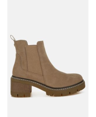 Womens Vostok Suede Chunky Chelsea Boots