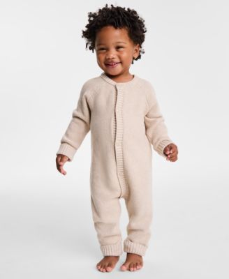 First Impressions - Baby Cotton Long-Sleeve Sweater Romper