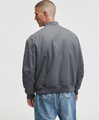 Men's Relaxed-Fit Twill Bomber Jacket, Macy's Exclusive