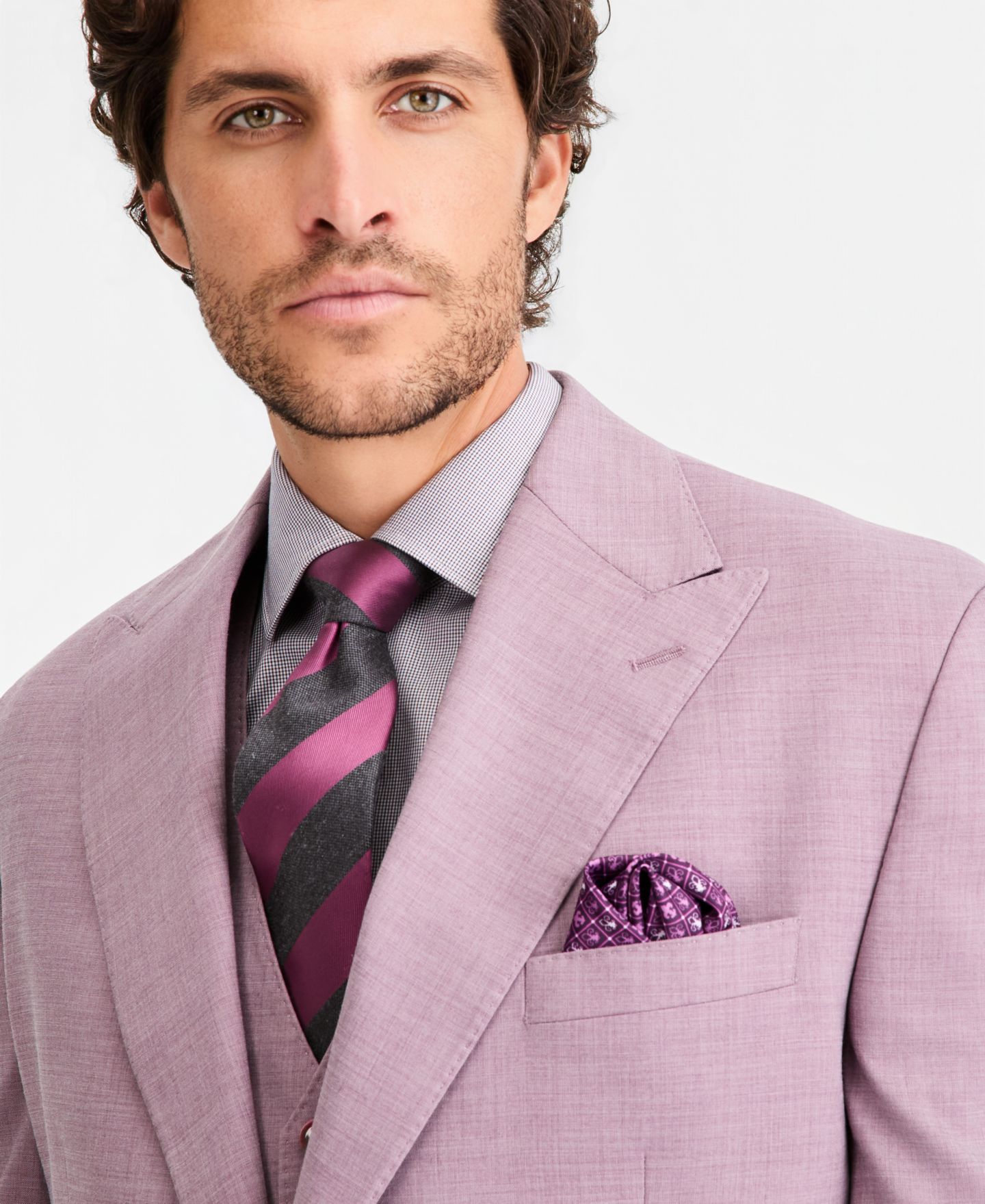 Мужская куртка Tayion Collection Classic-Fit Suit Separate, цвет: Коралловый — фото 3