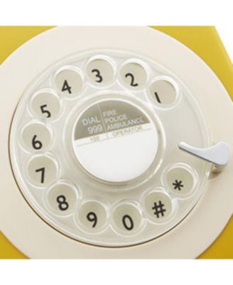 Retro GPO746YEL 746 Desktop Rotary Dial Telephone - Mustard
