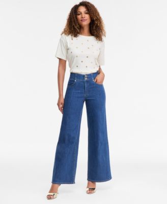 I.N.C. International Concepts - Women's High-Rise Wide-Leg Jeans