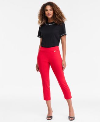 Women's Bengaline Pull-On Capri Pants