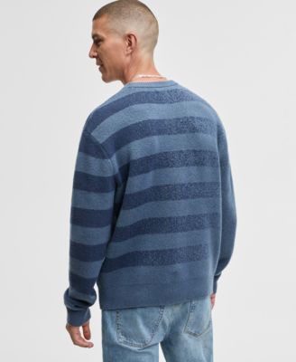 Men's Relaxed-Fit Rugby Stripe Sweater, Macy's Exclusive