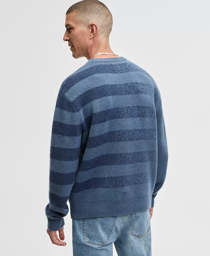 Men's Relaxed-Fit Rugby Stripe Sweater - thumbnail 6