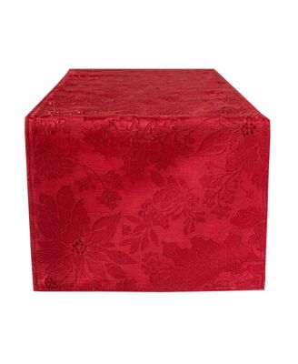 Benson Mills - Poinsettia Foliage 16" x 80" Raised Jacquard Table Runner