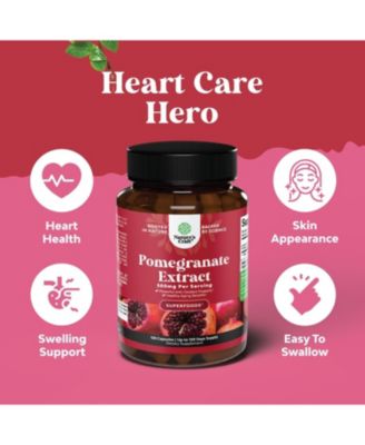 Pomegranate Extract Capsules, Supplement for Heart Health and Joint Support, Nature's Craft, 120 ct