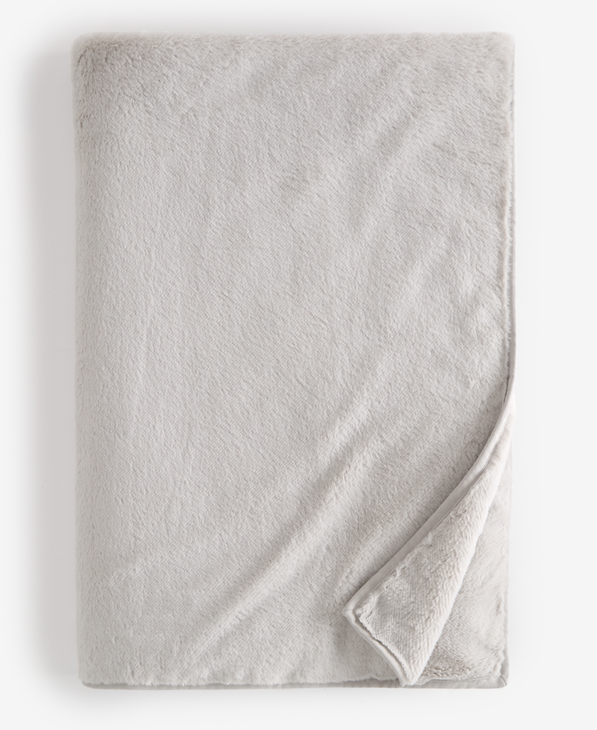 Hotel Collection Double-sided Faux-fur Throw, 50" X 70", Macy's Exclusive In White