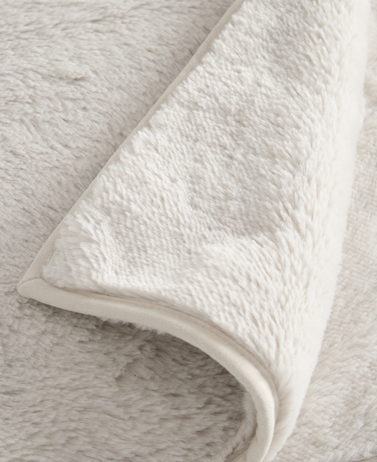 Hotel Collection Double-sided Faux-fur Throw, 50" X 70", Macy's Exclusive In White
