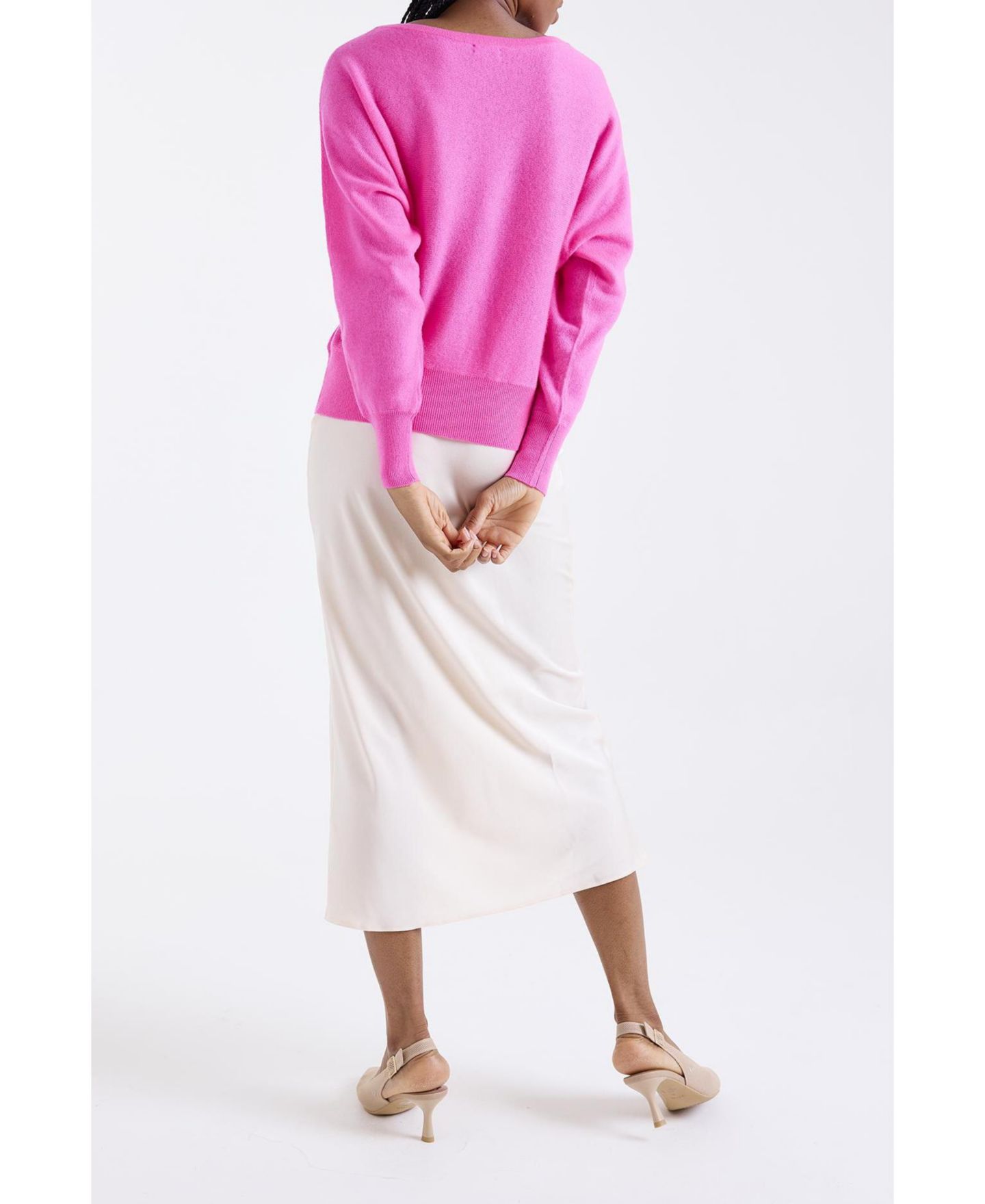 Женский свитер 1982 Alaia Long Sleeve Cashmere, цвет: Розовый, вариант 1 — фото 4