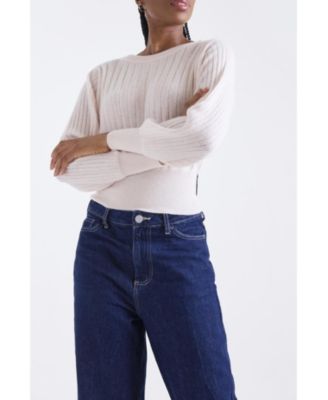 Women's Rosa Ribbed 100% Cashmere Sweater