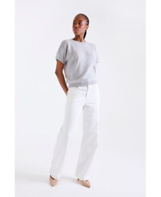 Women's Esme Short Sleeve 100% Cashmere Top