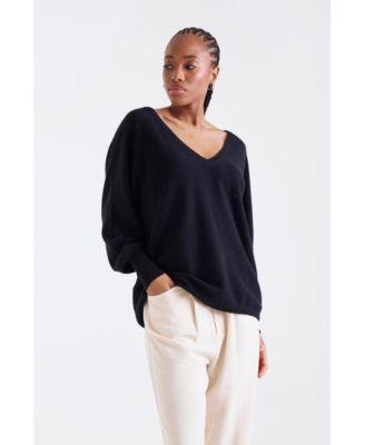 Women's Paros V-Neck 100% Cashmere Sweater