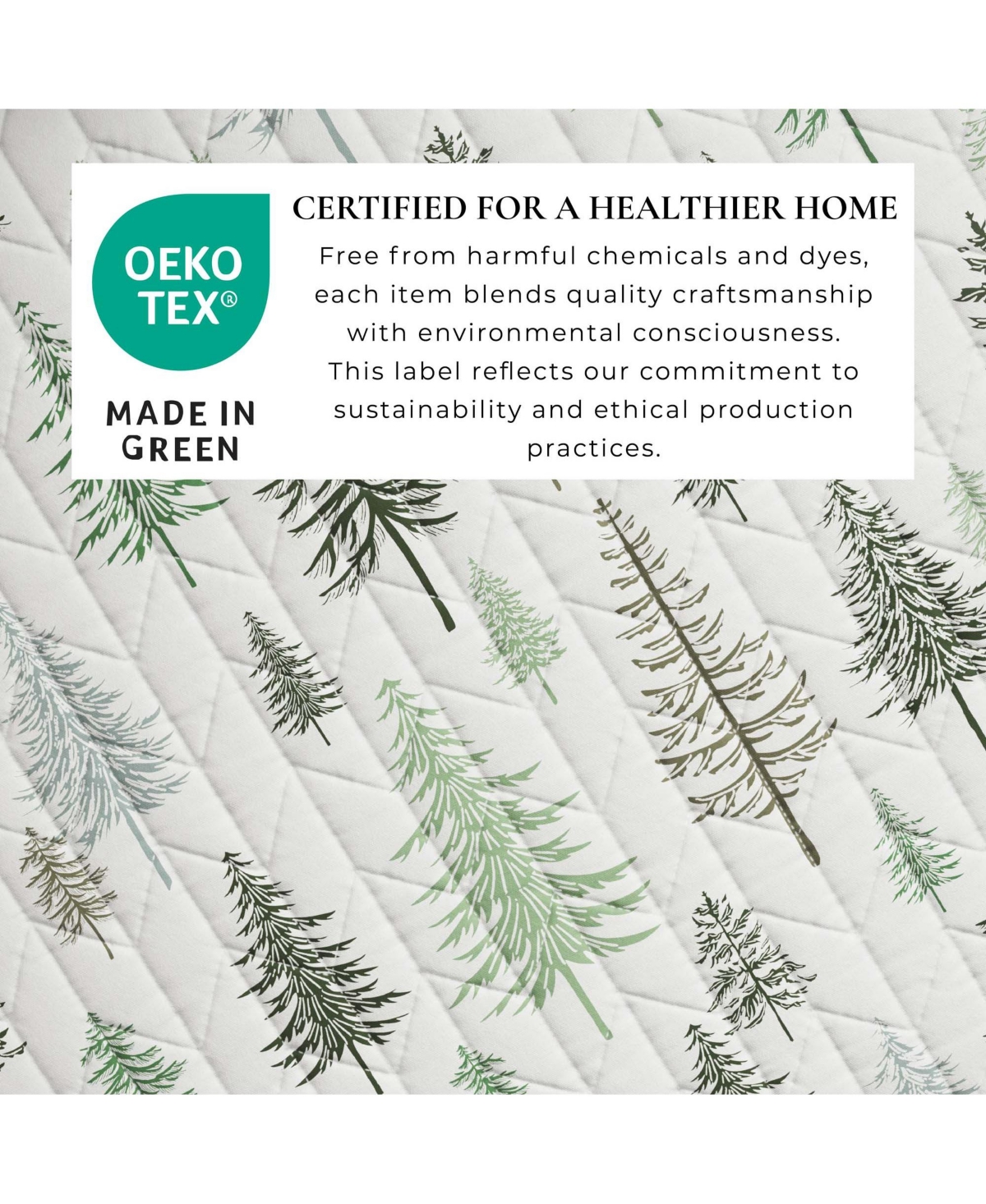 Linery & Co. Rustic Lodge Trees Microfiber Quilt Set With Shams