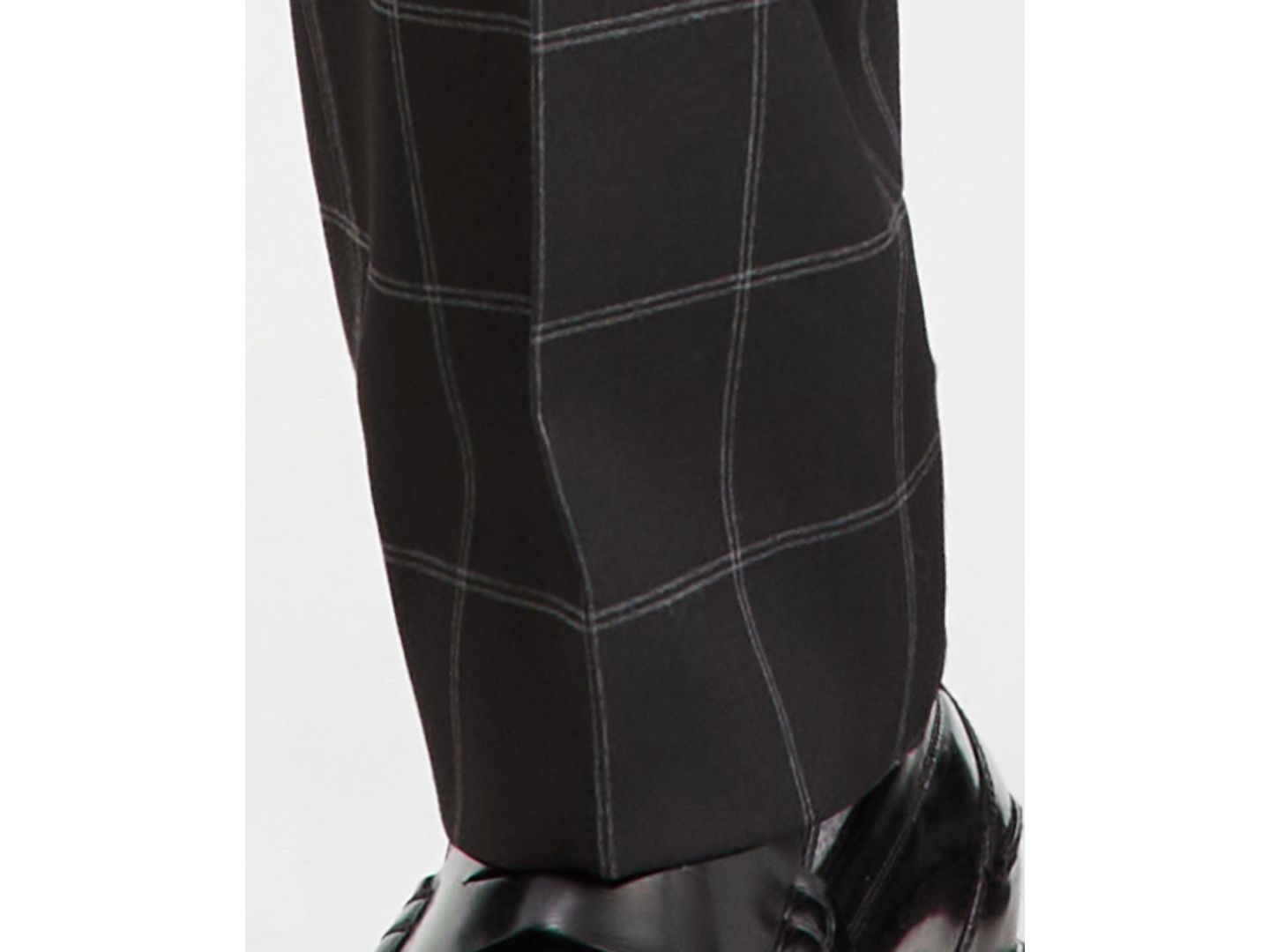 Мужские брюки Tayion Collection Classic-Fit Windowpane Suit Separates, цвет: Чёрный — фото 3