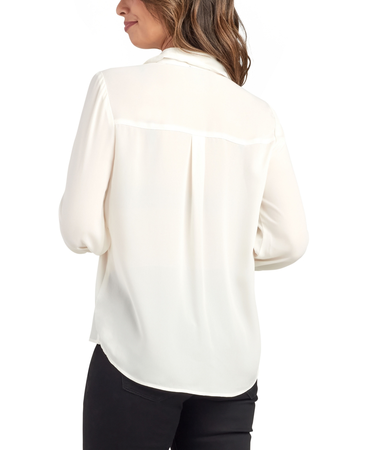 Bcx Juniors' Solid Dobby Long Sleeve Shirt In White