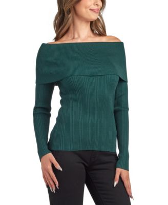 Juniors' Off-Shoulder Long Sleeve Sweater