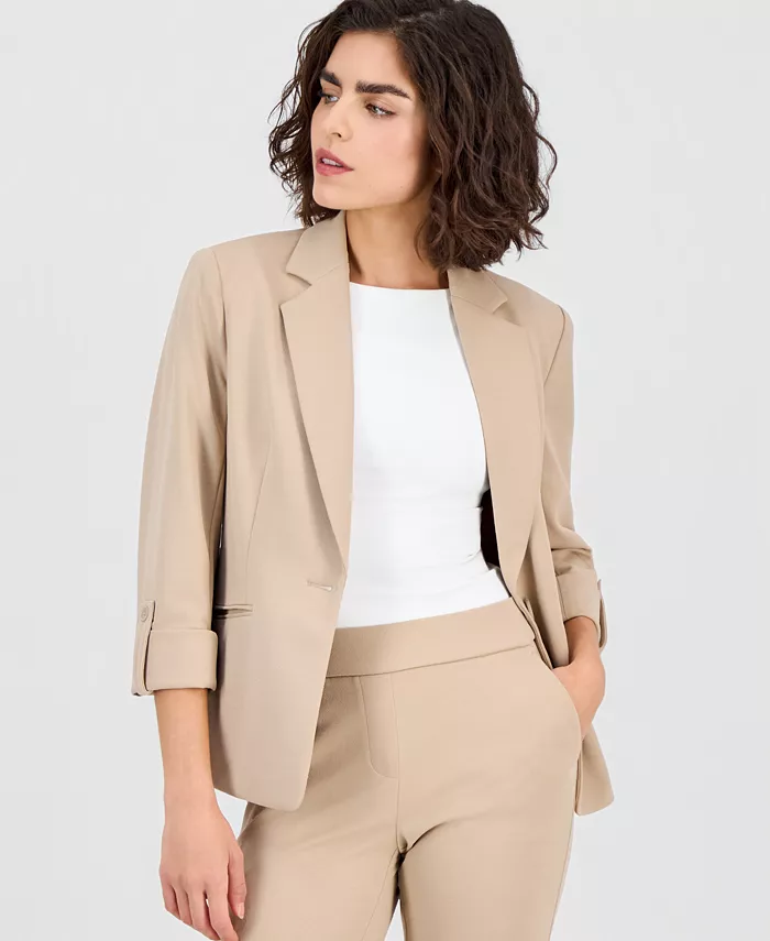 Women's Notch-Collar Cool Crepe Jacket - thumbnail 5