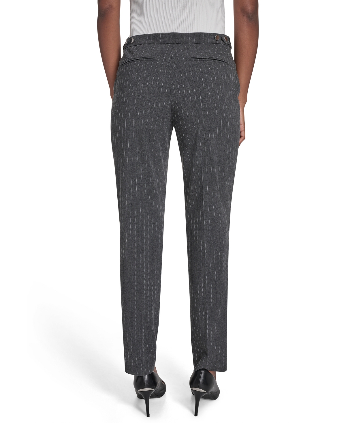 Calvin Klein Petite Pinstripe Highline Pants