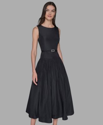 KARL LAGERFELD PARIS - Women's Taffeta Drop-Waist Ball Gown