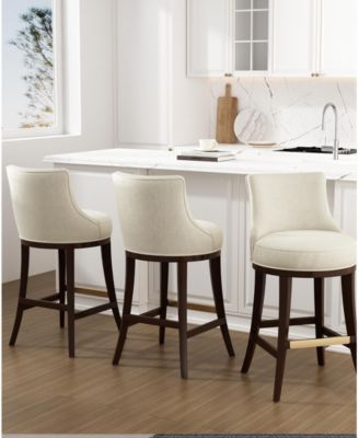 Lucia 40.2" Chenille Upholstered Barstool