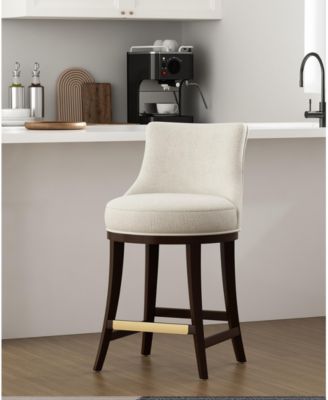 Lucia 37.2" Chenille Upholstered Counter Stool