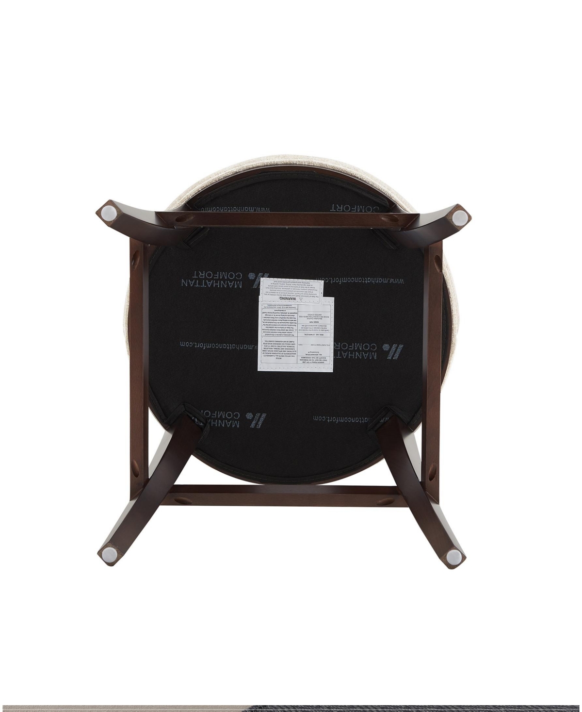 Manhattan Comfort Lucia 40.2" Chenille Upholstered Barstool In Brown