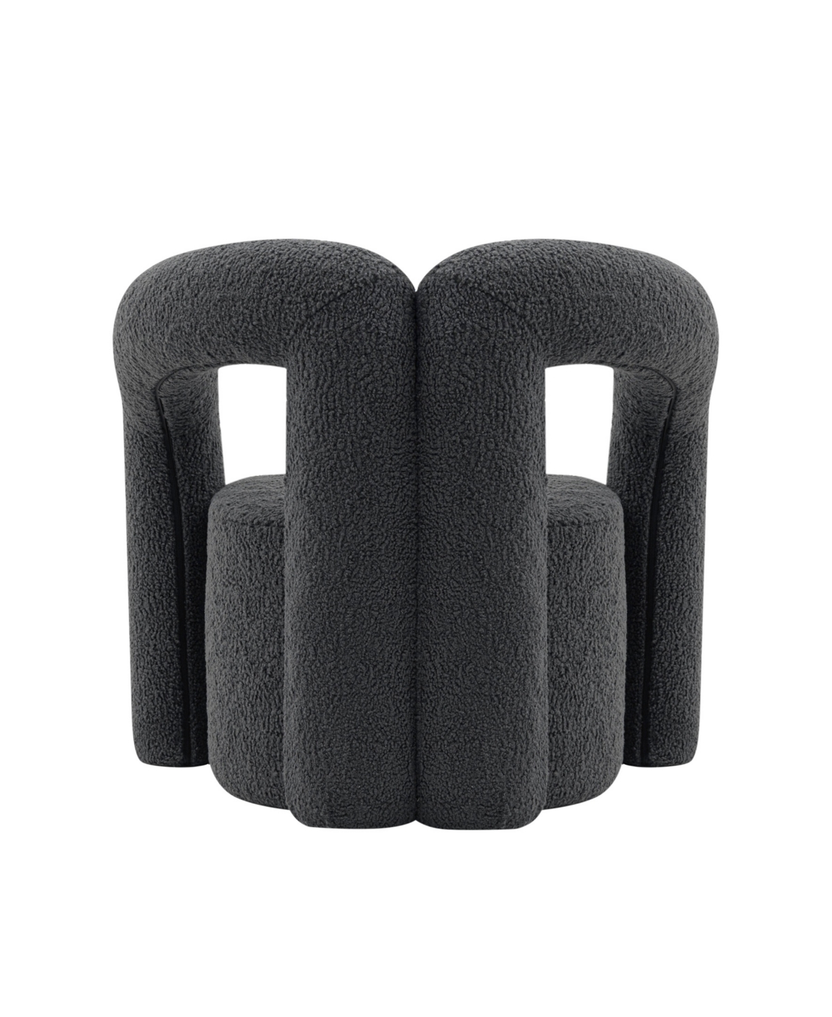 Manhattan Comfort Darian Modern 28.74" Boucle Upholstered Accent Chair In Black