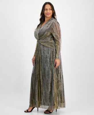 Plus Size Twist-Front Maxi Dress