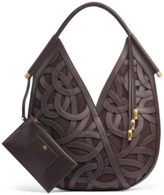 Donna Karan New York - Baldwin Woven Leather Floral Shoulder Bag