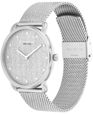 Women's Elliot Silver Tone Stainless Steel Mesh Bracelet Watch, 36mm